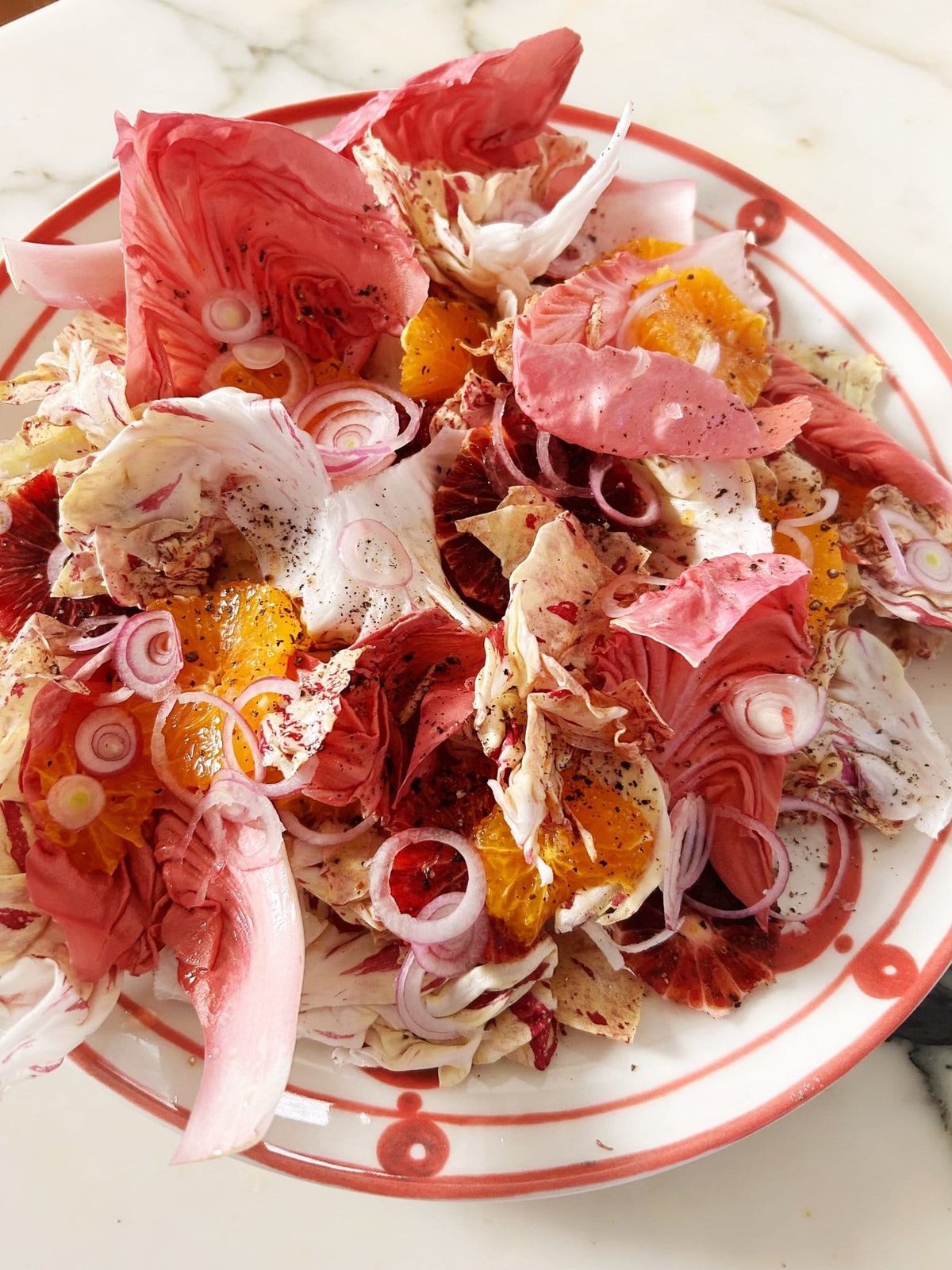 Citrus salad with bitter greens